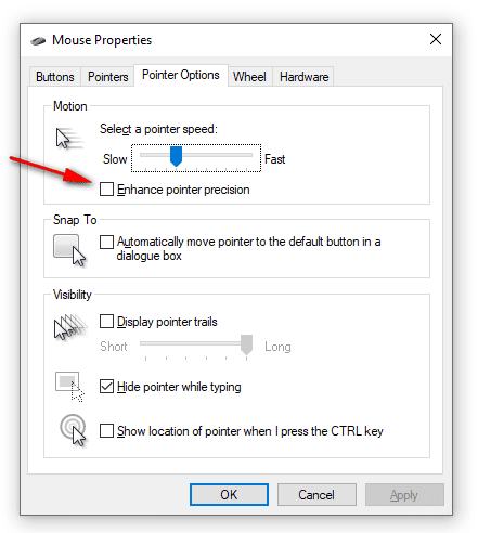 Changing acceleration and precision settings for your mouse | Wellnomics